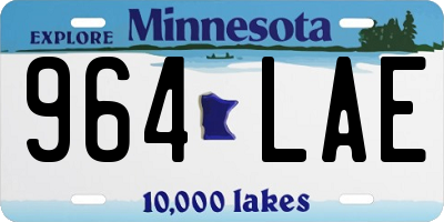 MN license plate 964LAE