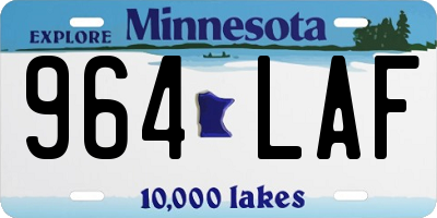 MN license plate 964LAF