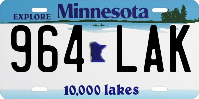 MN license plate 964LAK