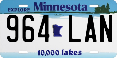 MN license plate 964LAN