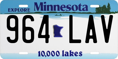 MN license plate 964LAV