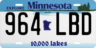 MN license plate 964LBD