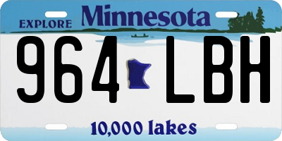 MN license plate 964LBH