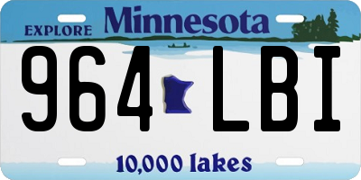 MN license plate 964LBI
