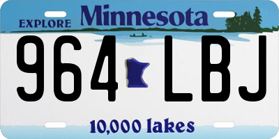 MN license plate 964LBJ