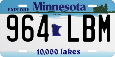 MN license plate 964LBM