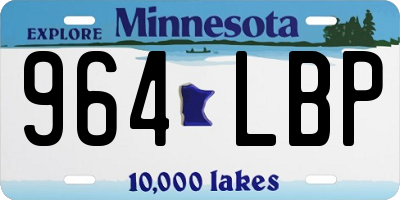 MN license plate 964LBP