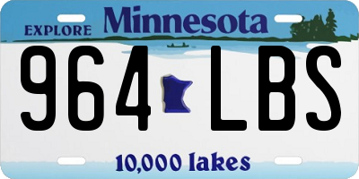 MN license plate 964LBS
