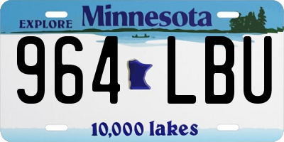 MN license plate 964LBU