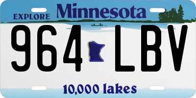 MN license plate 964LBV