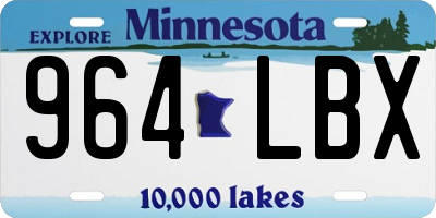 MN license plate 964LBX
