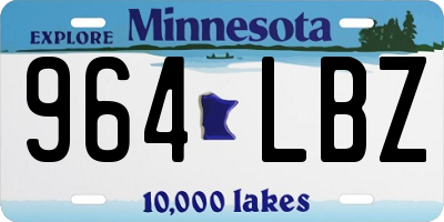 MN license plate 964LBZ