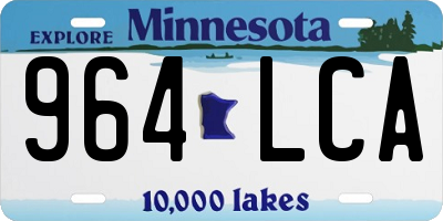 MN license plate 964LCA