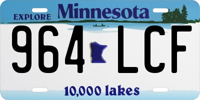 MN license plate 964LCF