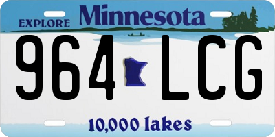MN license plate 964LCG
