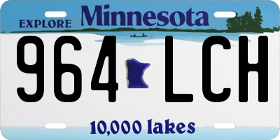 MN license plate 964LCH