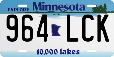 MN license plate 964LCK
