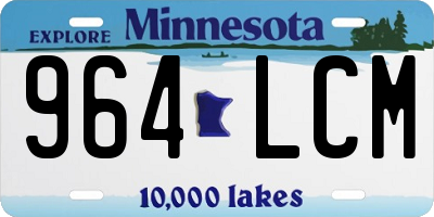 MN license plate 964LCM