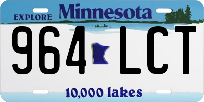 MN license plate 964LCT