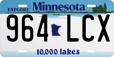 MN license plate 964LCX