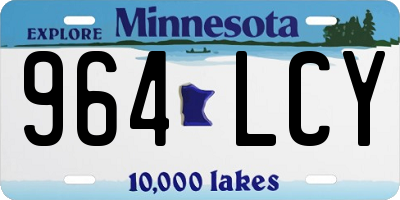 MN license plate 964LCY