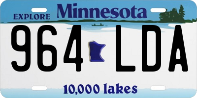 MN license plate 964LDA