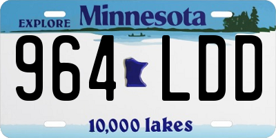 MN license plate 964LDD