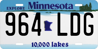 MN license plate 964LDG