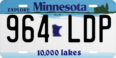 MN license plate 964LDP