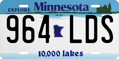 MN license plate 964LDS