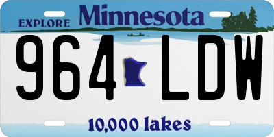 MN license plate 964LDW