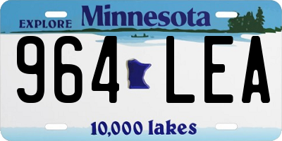 MN license plate 964LEA