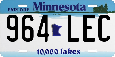 MN license plate 964LEC