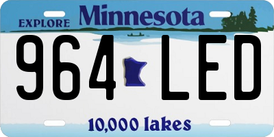 MN license plate 964LED