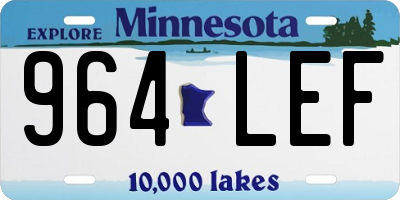 MN license plate 964LEF