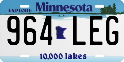 MN license plate 964LEG