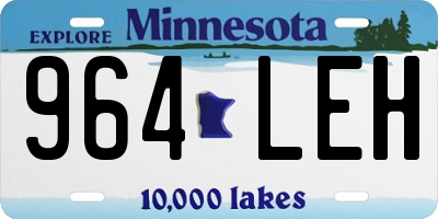 MN license plate 964LEH