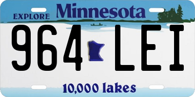 MN license plate 964LEI