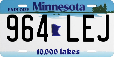 MN license plate 964LEJ