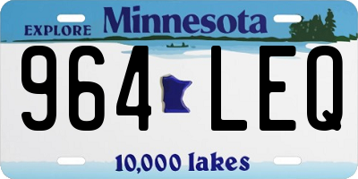 MN license plate 964LEQ