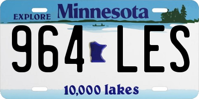 MN license plate 964LES