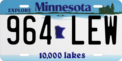 MN license plate 964LEW