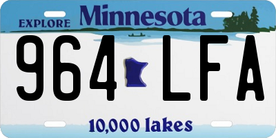 MN license plate 964LFA