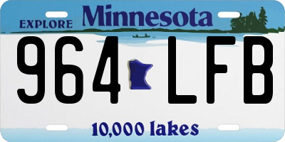 MN license plate 964LFB