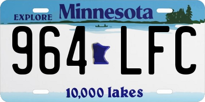 MN license plate 964LFC