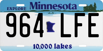 MN license plate 964LFE