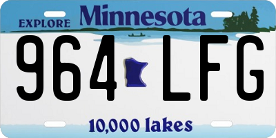 MN license plate 964LFG