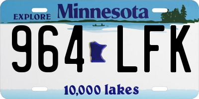 MN license plate 964LFK