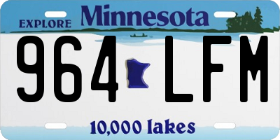 MN license plate 964LFM