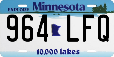 MN license plate 964LFQ